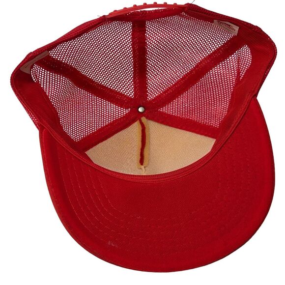 Vintage Super Bowl XXIII Trucker Hat Baseball Cap San Francisco 49ers 80s Red - Picture 4 of 13